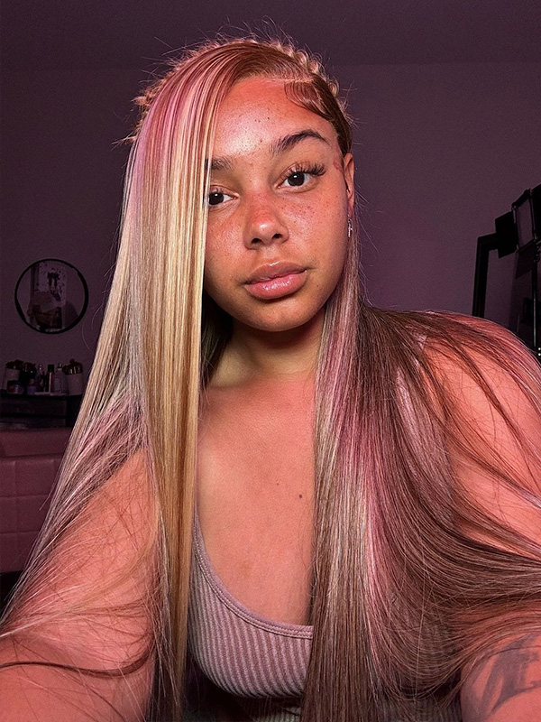 straight highlights wig