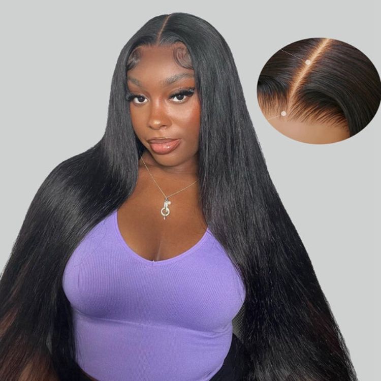 Ready And Go Wig-Silky Straight HD Transparent Lace Closure Wigs With Pre Cut Lace