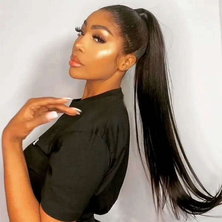 Straight Hair Ponytail 