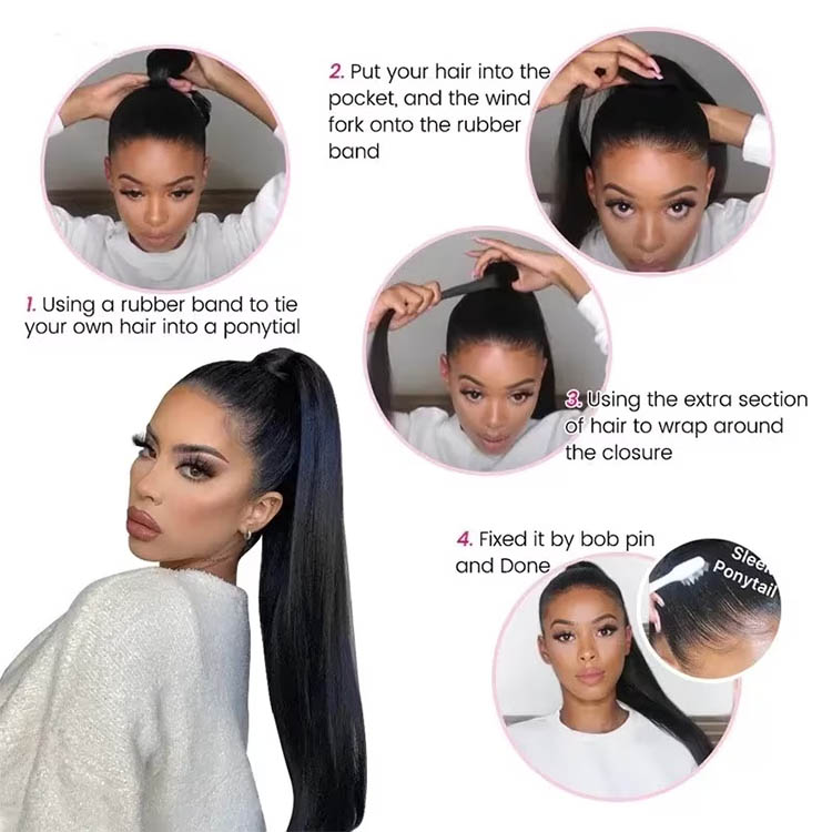 Straight Hair Ponytail 