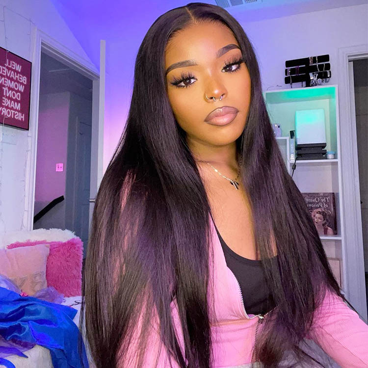 straight closure wigs