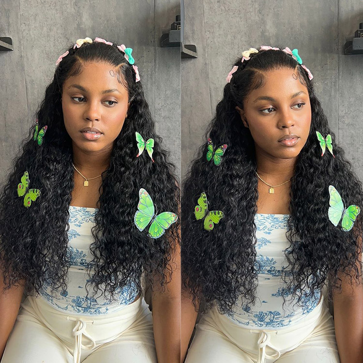 Styled water wave wig