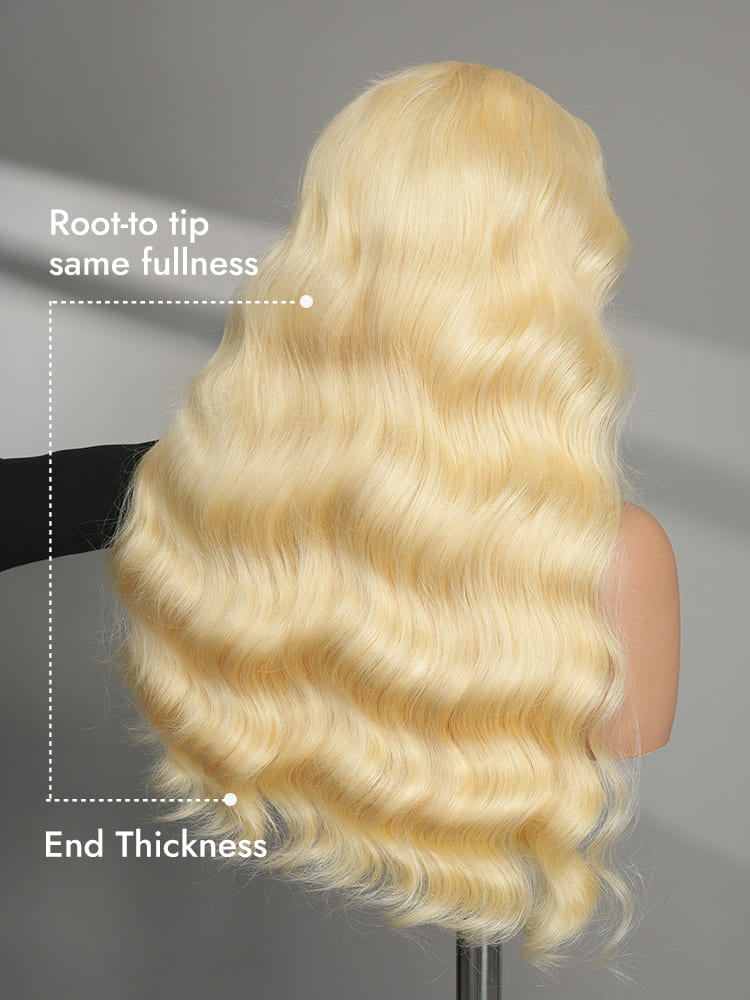 Blonde Body Wave Wig Double Drawn Human Hair