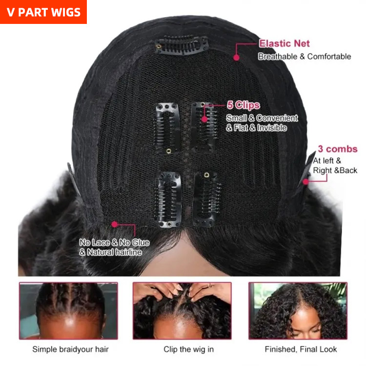 V Part Wig
