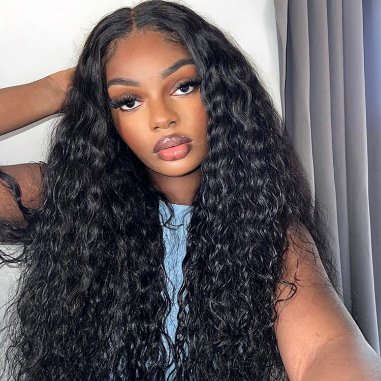water wave closure wig