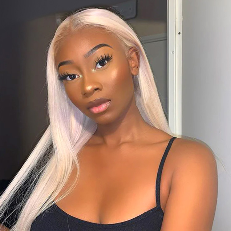 white blonde wig