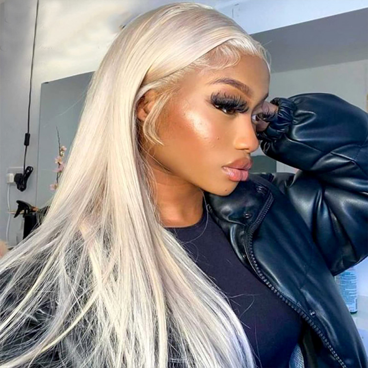 white human hair wig
