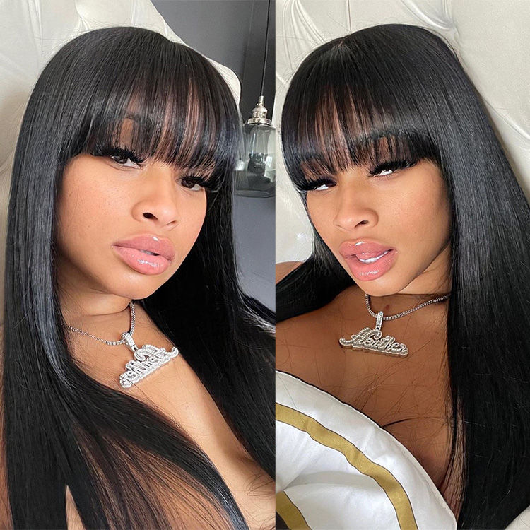 lace front wigs with bangs