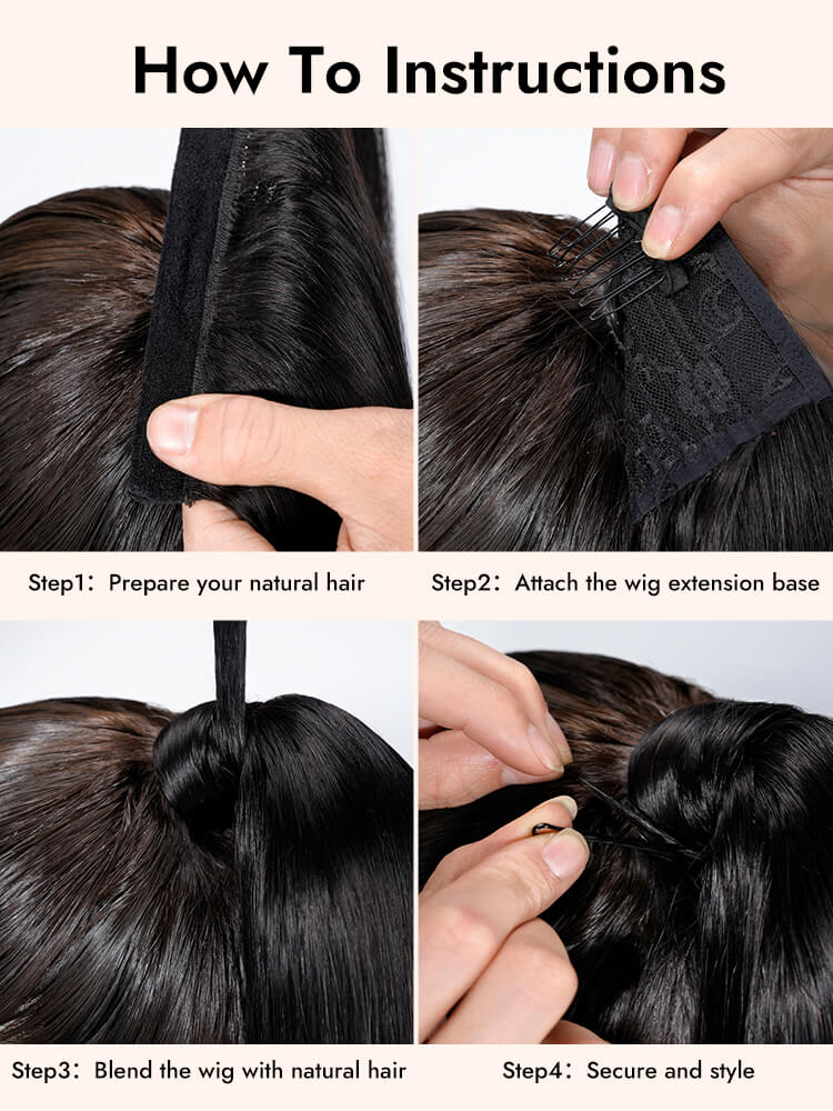 wrap-around ponytail