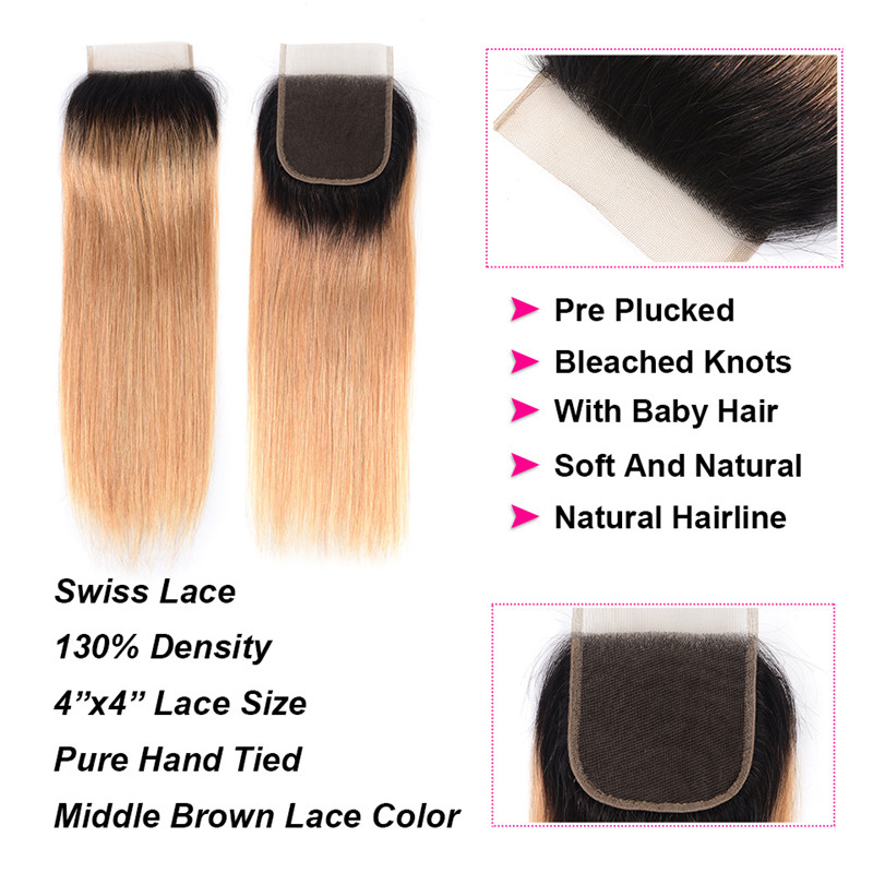 3 Bundles With Lace Closure