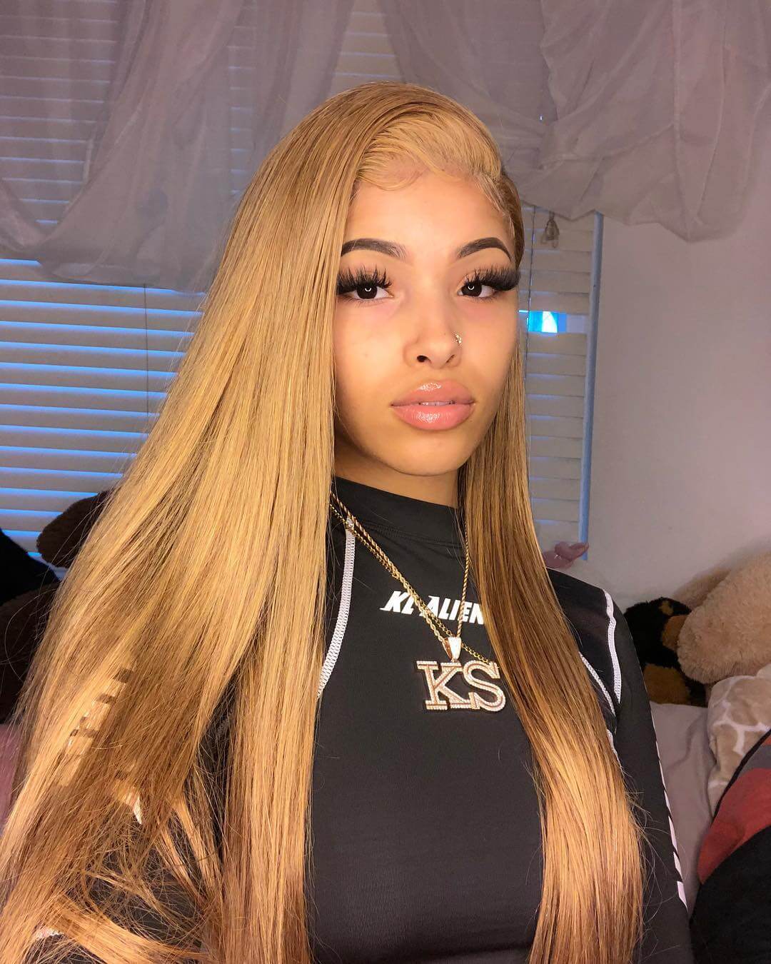 #27 Brazilian Straight Hair 3 Bundles Honey Blonde With Lace Frontal ...