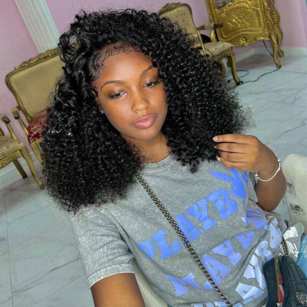 4C Edge Hairline-Curly 13x4 Lace Front Wig Realistic Hairline -Wigginshair