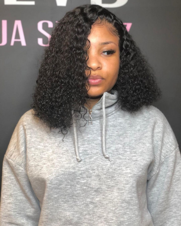 250% Density Curly 13x4 Lace Front Wigs Human Hair -Wigginshair