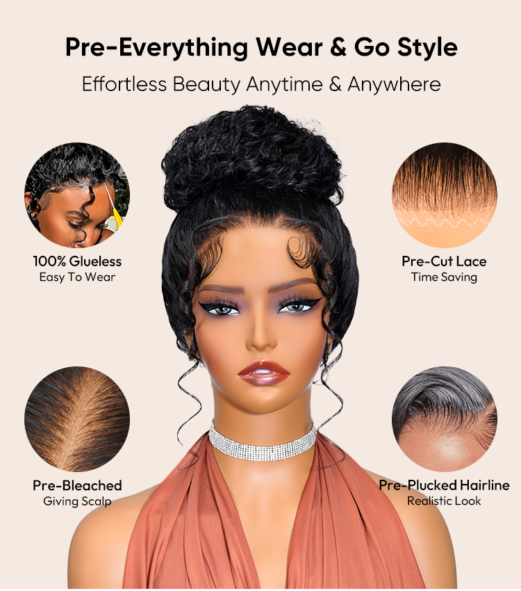 pre done everything invisible drawstring wig