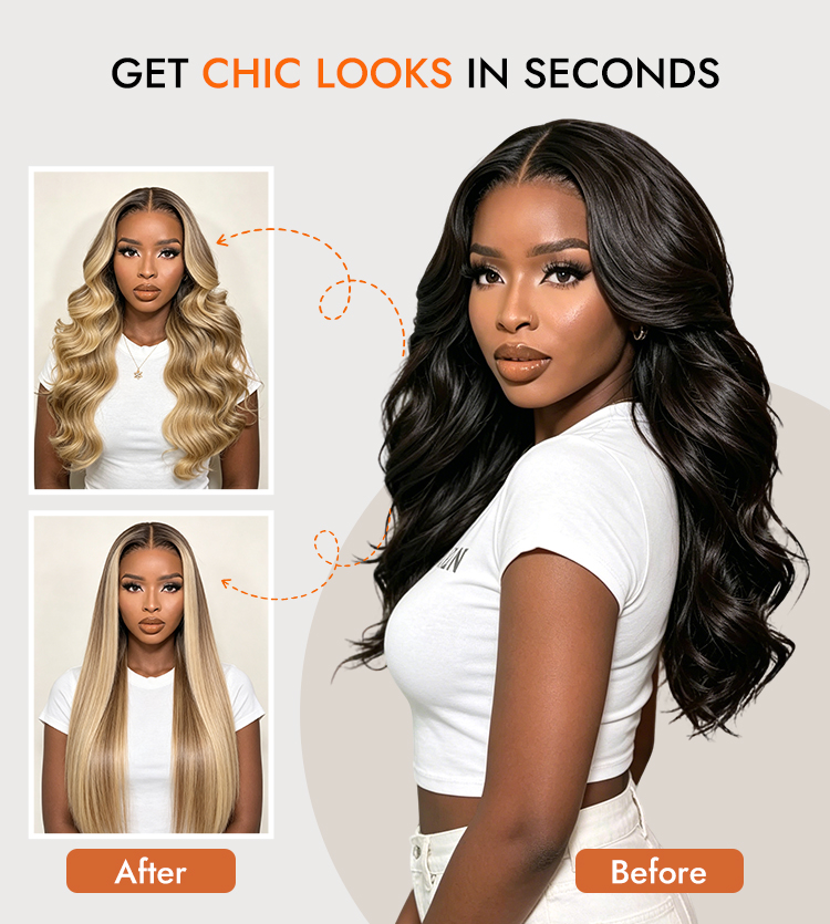 Balayage Highlgiht Wig Human Hair