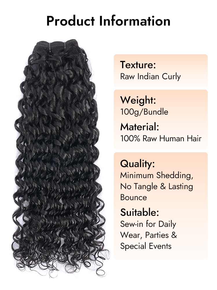 Raw Indian Curly Hair Extensions