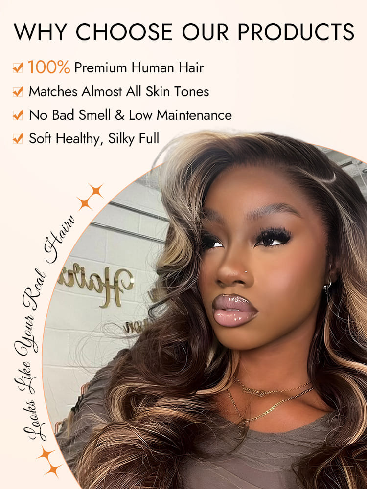 Highlight Ombre Human Hair Wigs