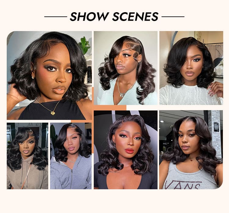 Body Wave Bob Glueless Wigs