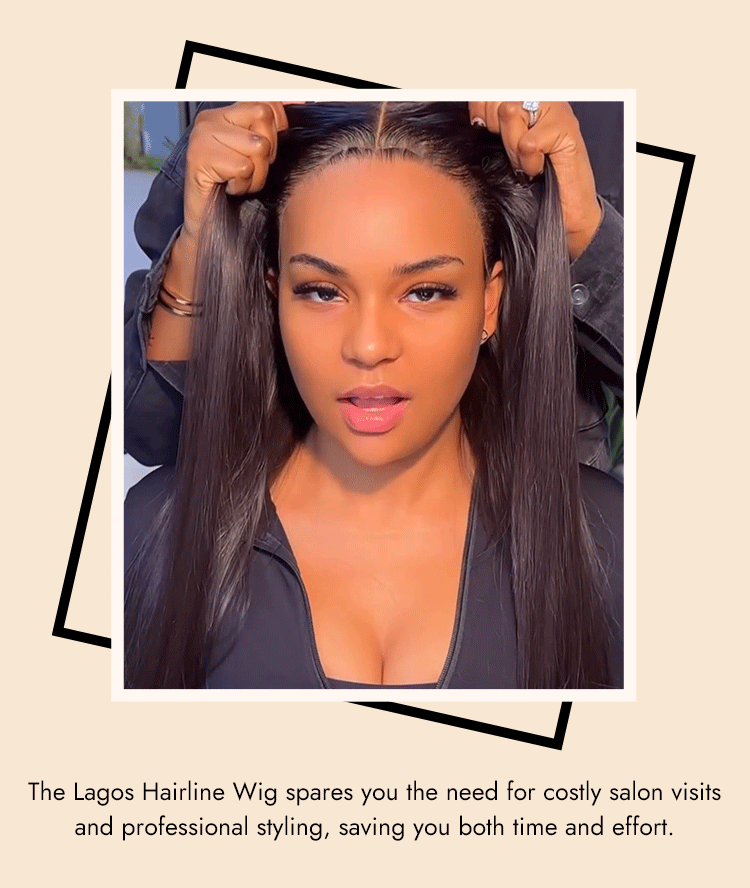 Brown Highlights Human Hair With Lagos Hairline