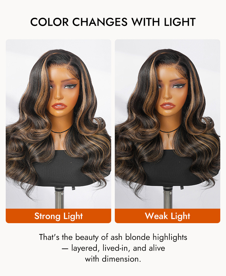 Layered Cut Ash Blonde Highlight Hair