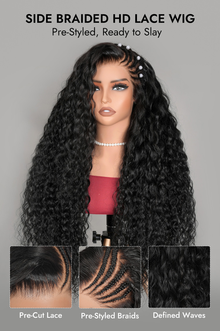 Super Full Pre-Styled Water Wave Wig