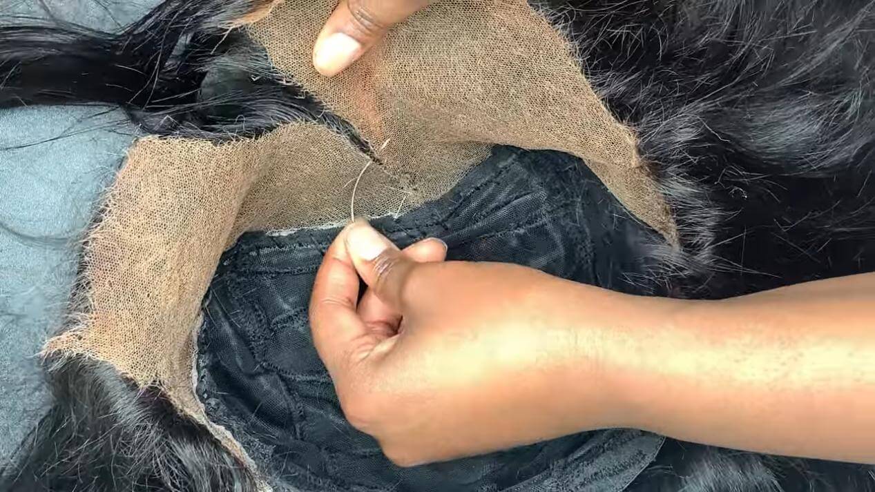 step 2 to fix the ripped lace