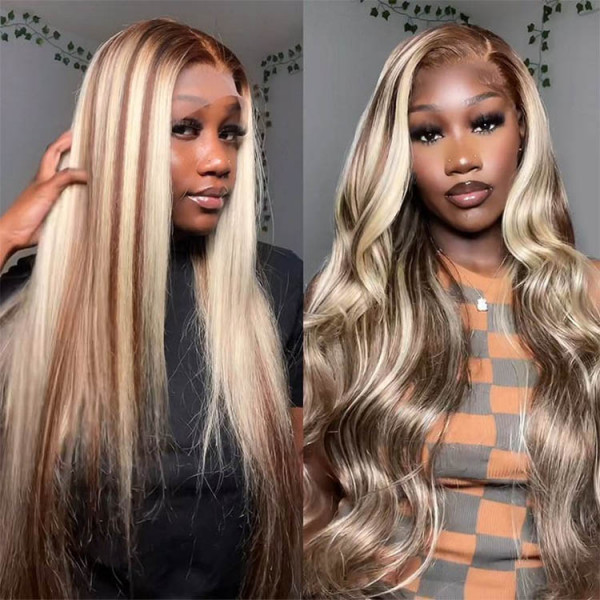 P4/613 Highlight Lace Frontal Wig