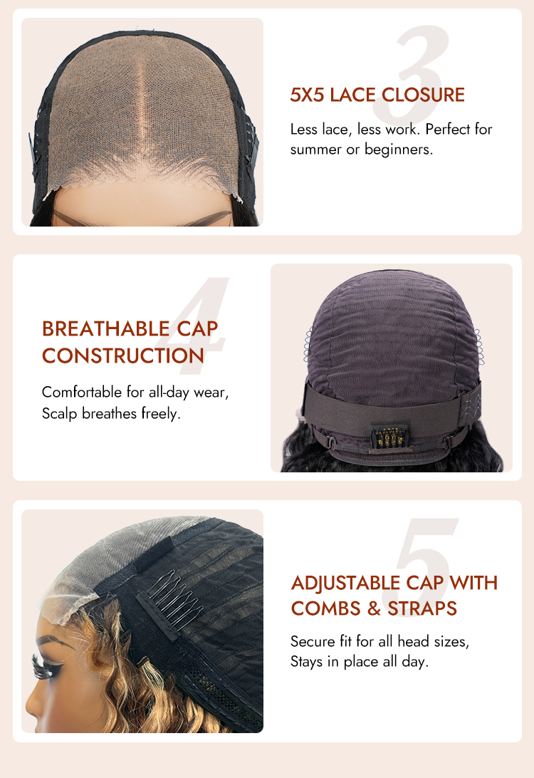 Ombre 5x5 Glueless Lace Wig