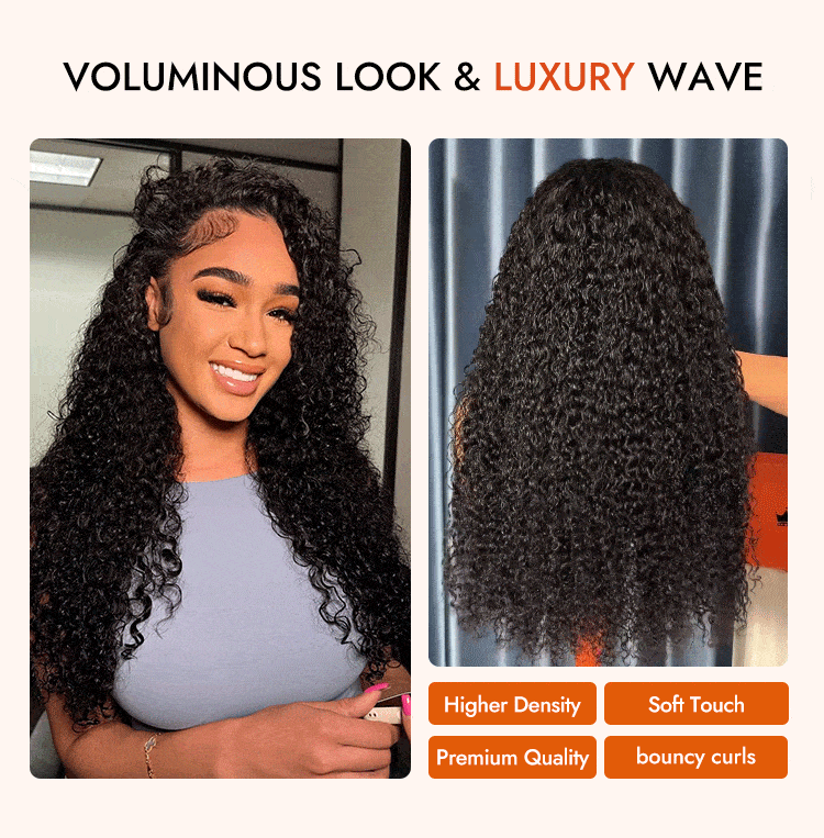 Bouncy Curly Human Hair Wigs
