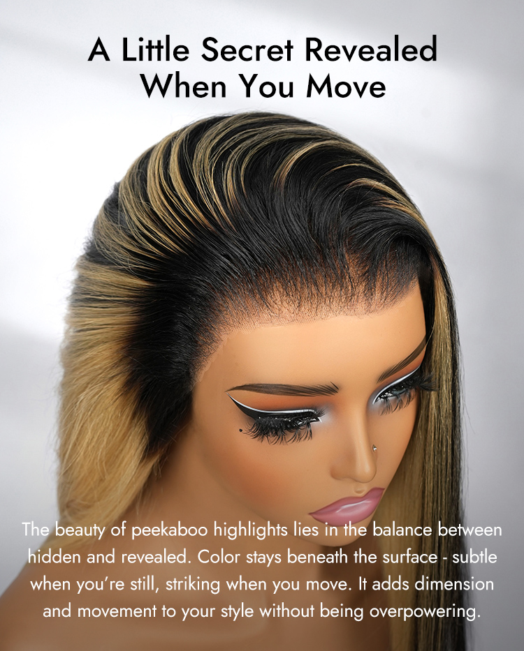 Peekaboo Blonde Highlights Hair
