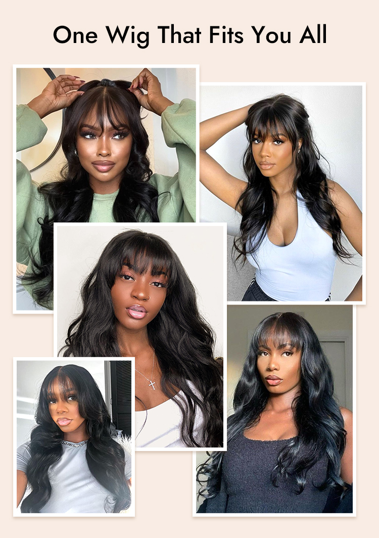 Curtain Bangs Human Hair With Airy Bangs