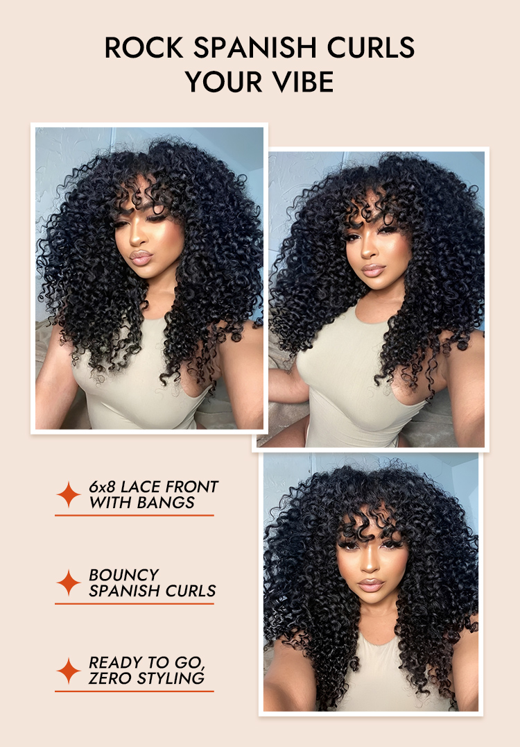 Spanish Curly Wear And Go Wig