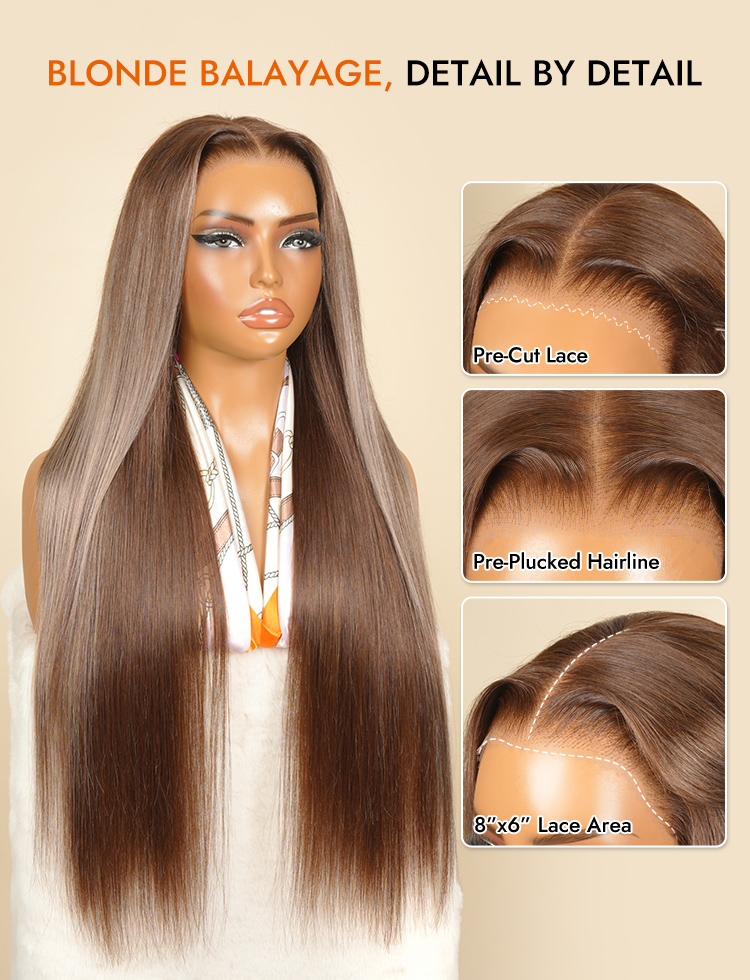 Balayage Straight Human Hair