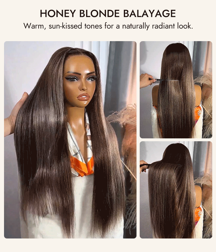 Balayage Silky Straight Human Hair
