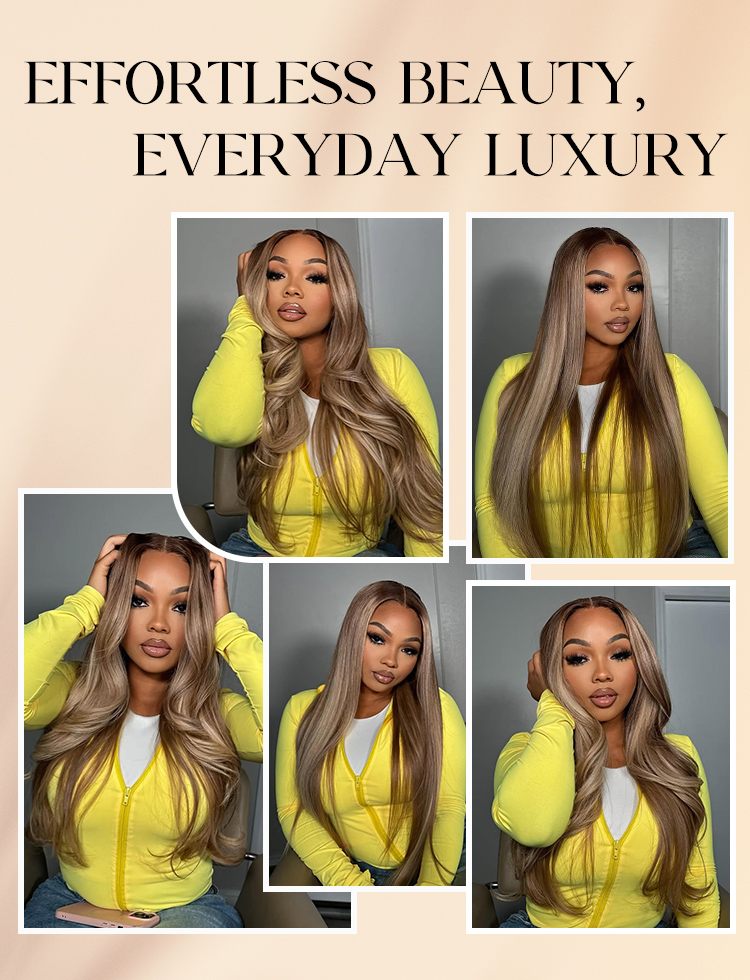 Balayage Straight Wigs Human Hair