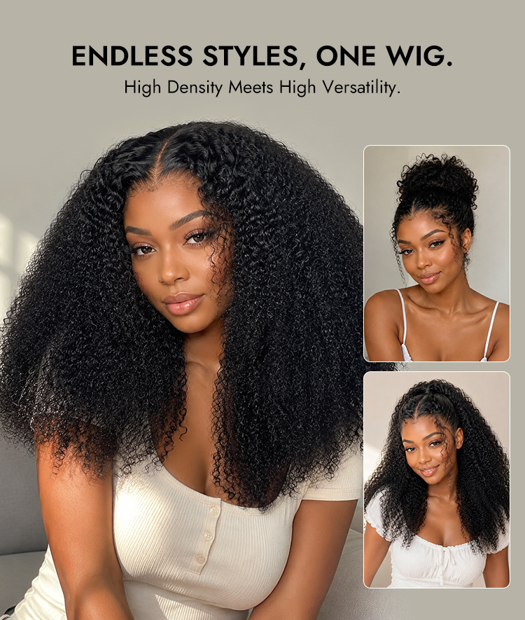 Afro Kinky Curly Wig Human Hair
