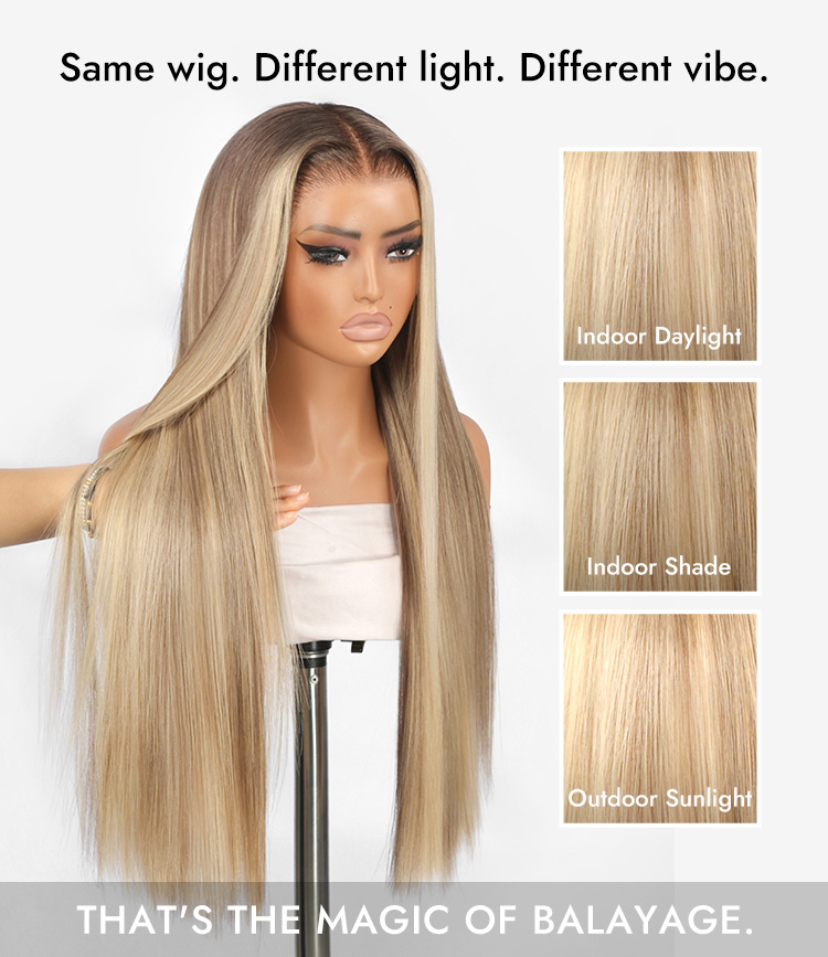 Balayage Highlgiht Human Hair Wigs