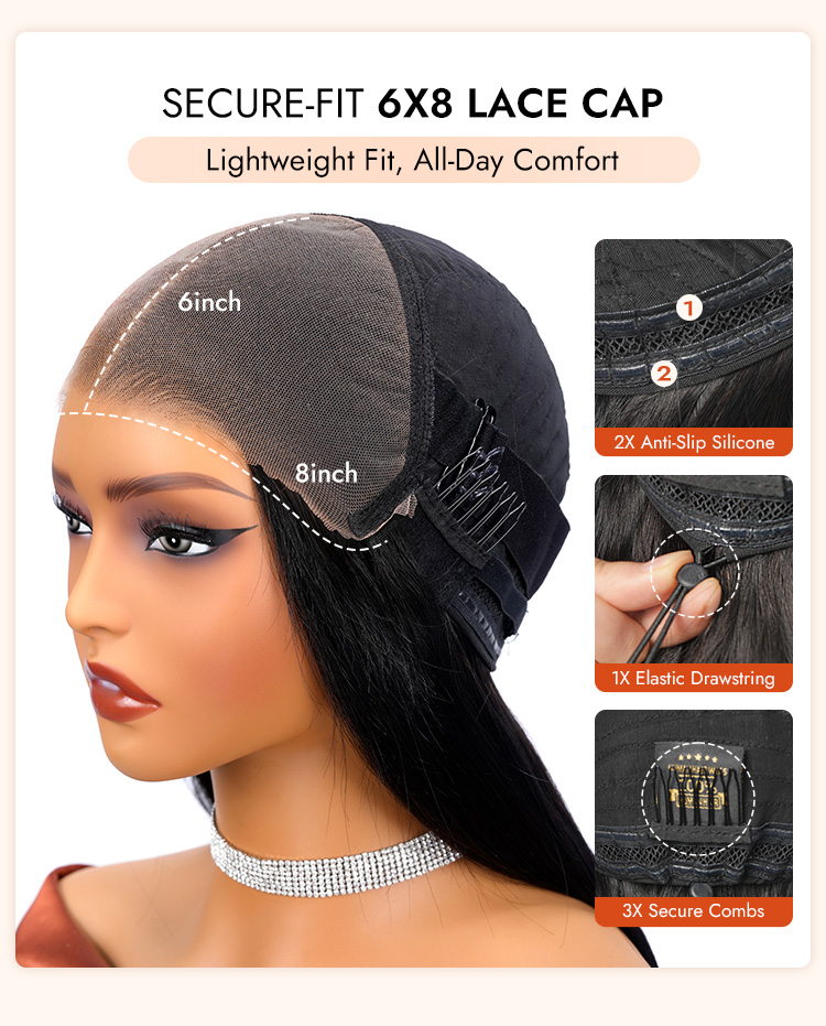 8x6 Lace Cap