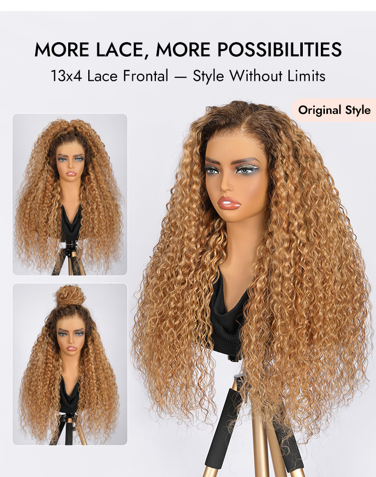 Honey Blonde Highlights 13x6 Lace Wig