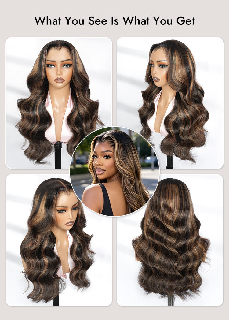 Ombre Highlight Human Hair Wigs