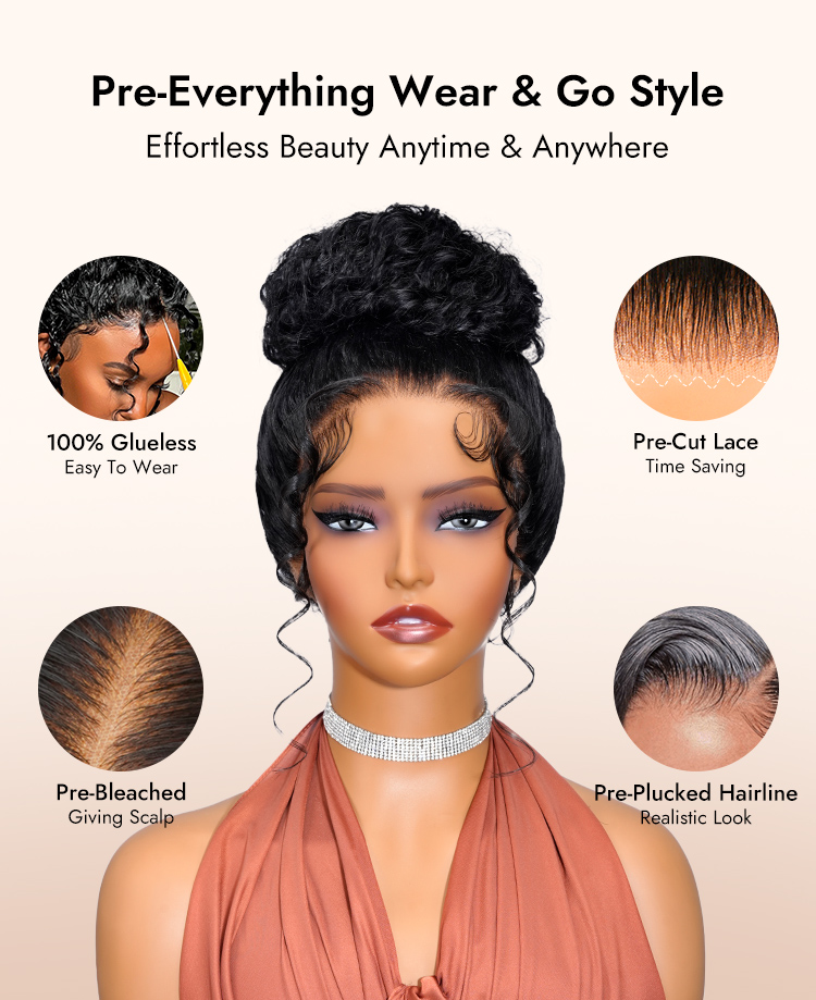 Drawstring Loose Deep 360 Lace Wig