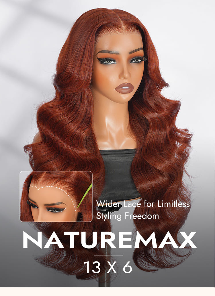 Orange Brown Human Hair