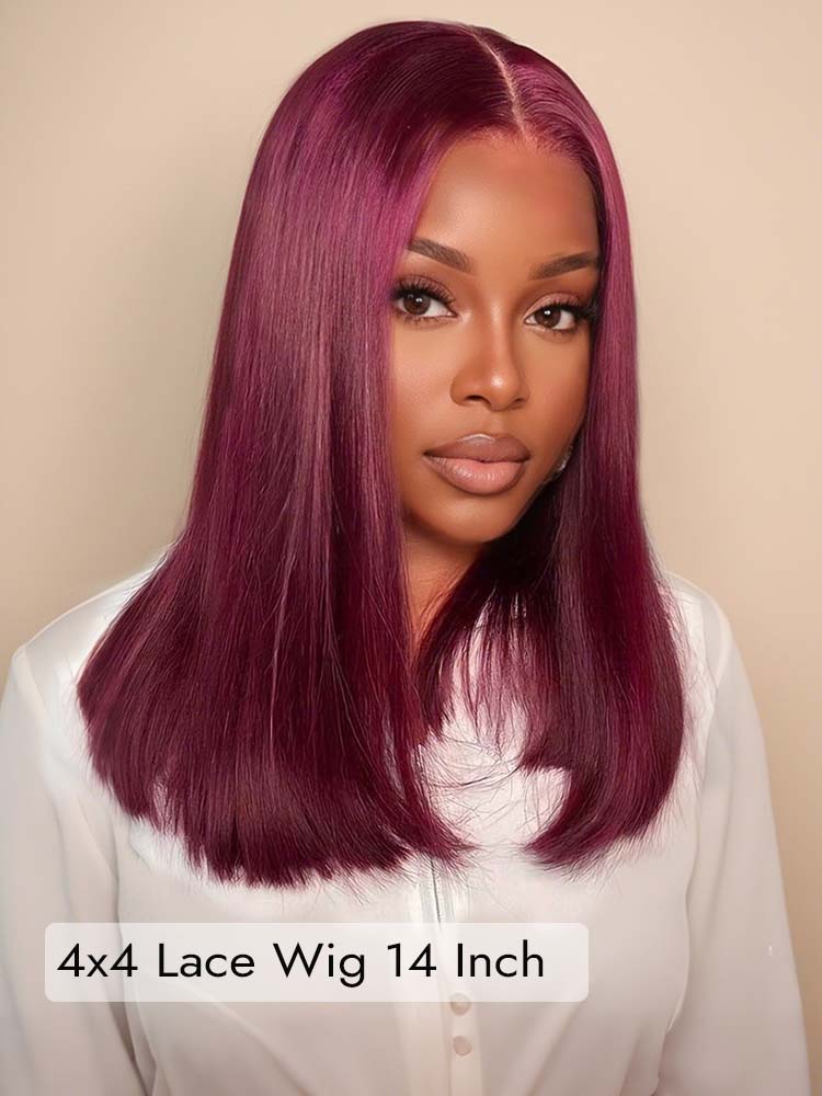 4x4 Lace Burgundy Bob