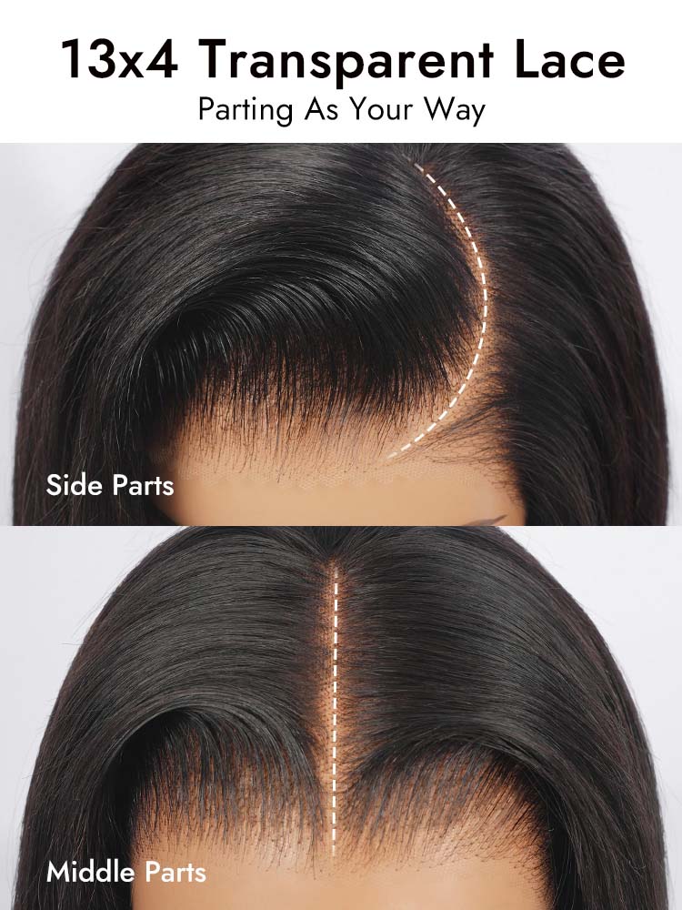 13x4 Transparent Lace Wigs  Straight Bob