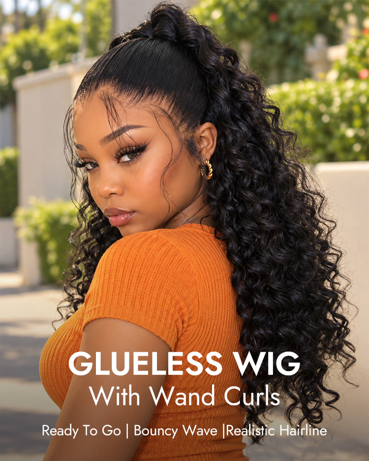 boba wand curl human hair glueless wigs