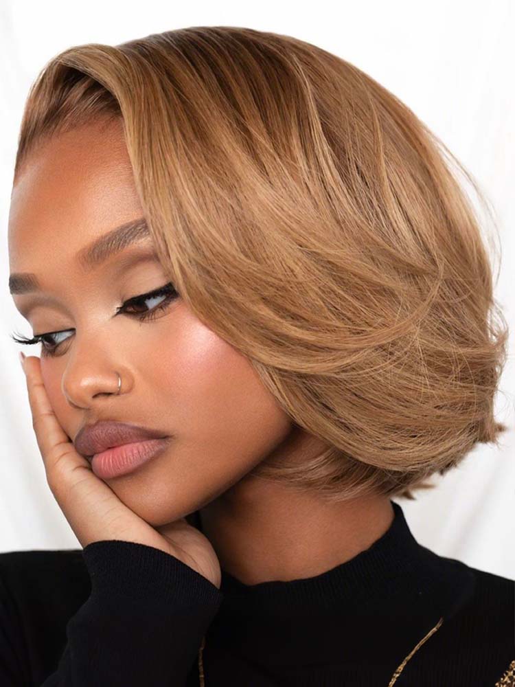 blonde 4x4 lace wig 8 inch