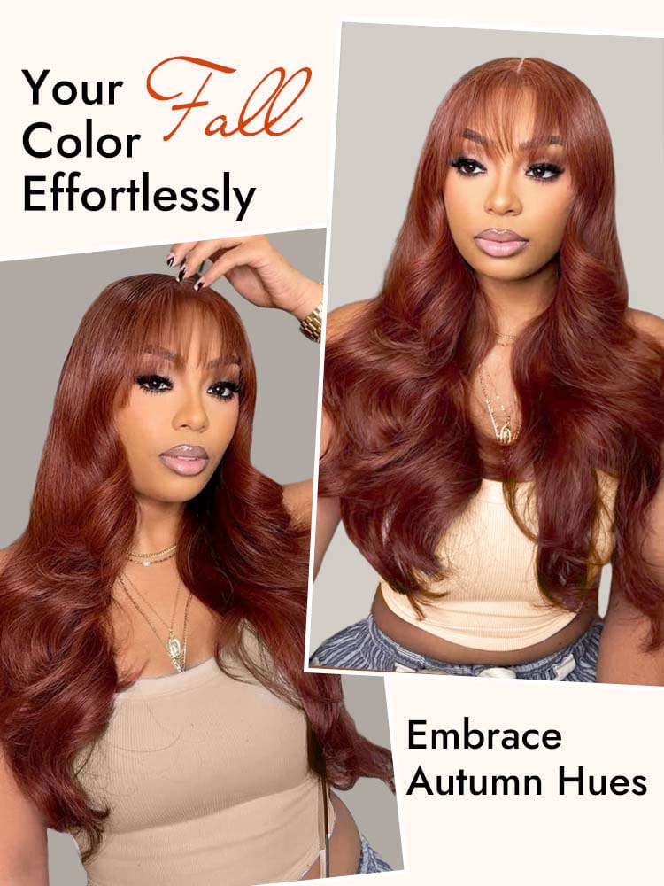 ginger body wave wigs