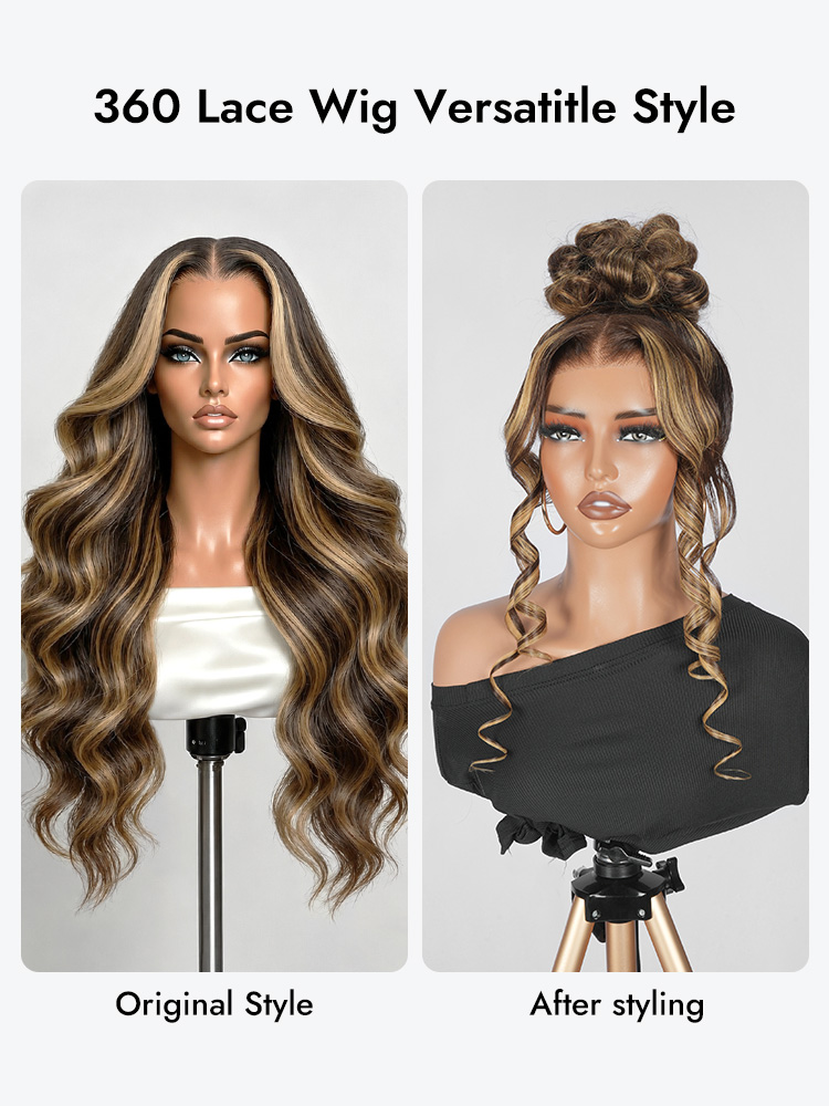 Body Wave 360 Lace Front Glueless Wigs 