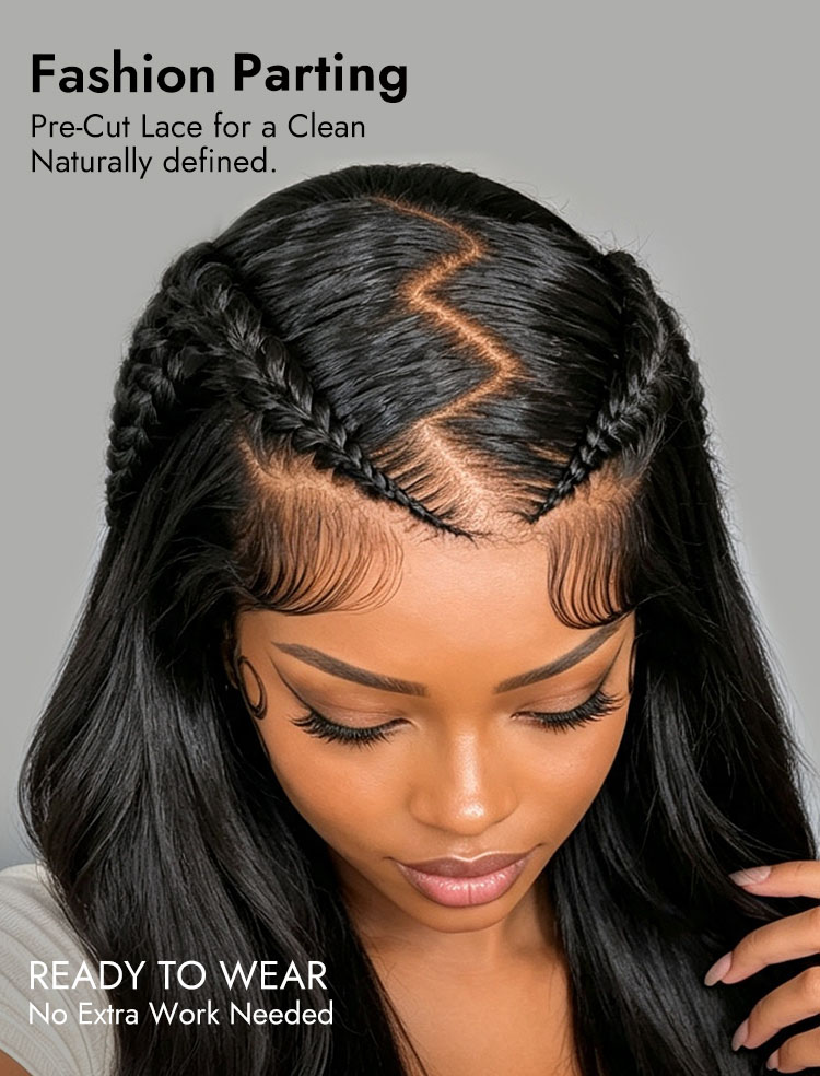 Pre Braided Straight Human Hair Wig