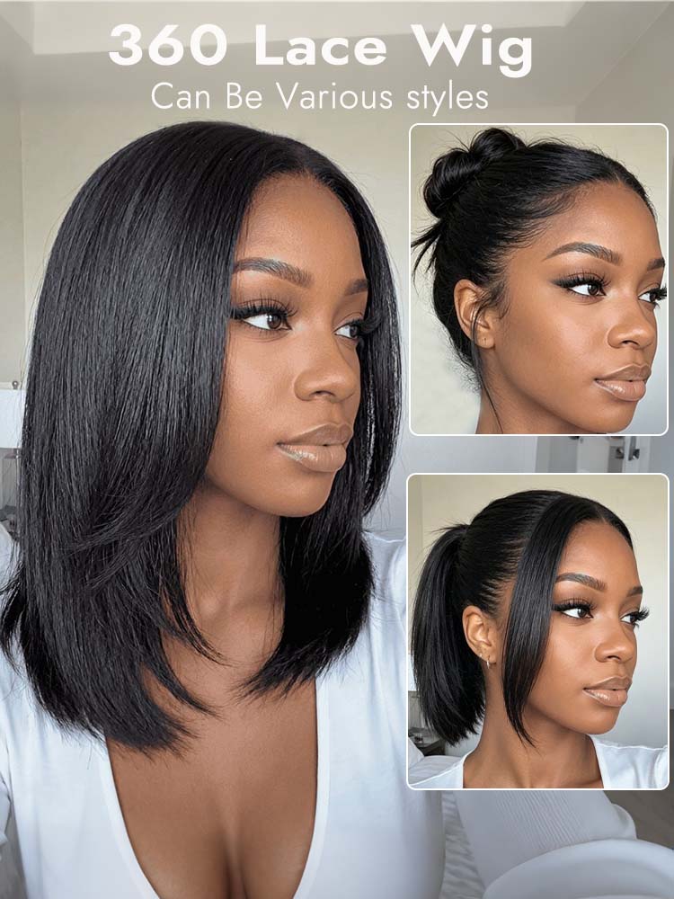 360 Lace Straight Human Hair Wigs